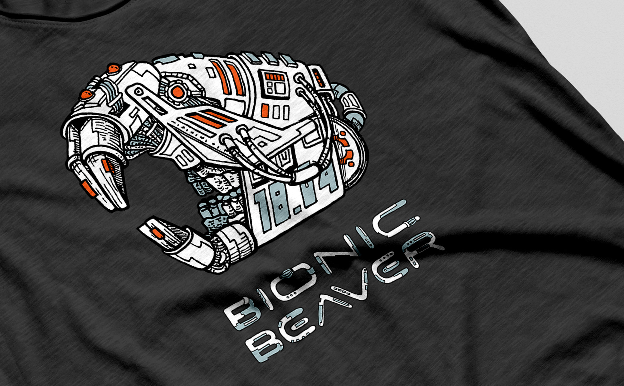 Bionic Beaver sur T-shirt